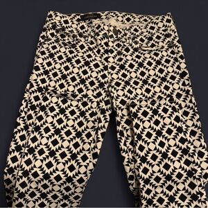 J. Crew Factory Monochrome Geometric Cropped Pants